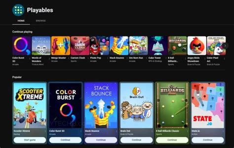 Playables on YouTube .